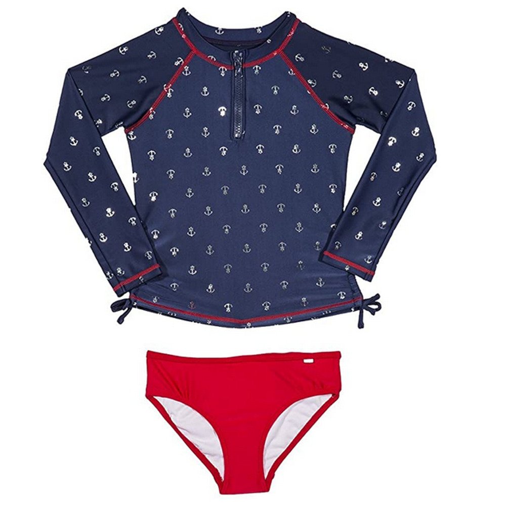 Nautica Girl Fashion Rashguard Two Piece Swimsuit Multi Size 6X